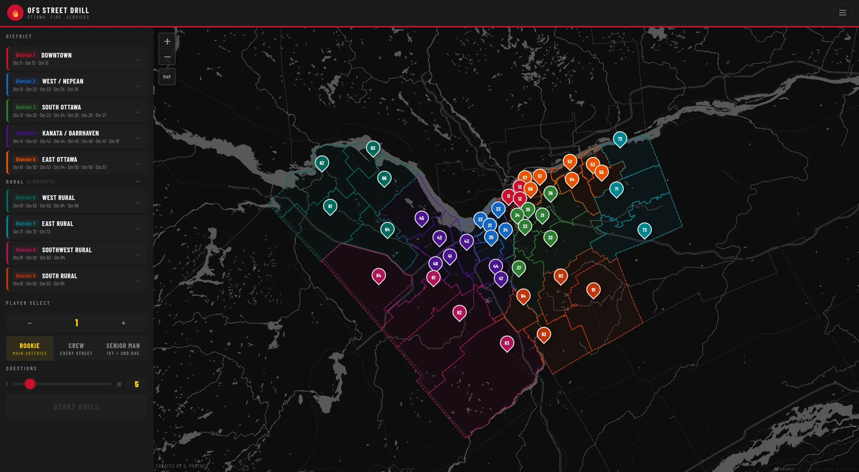 All 9 districts on iPad